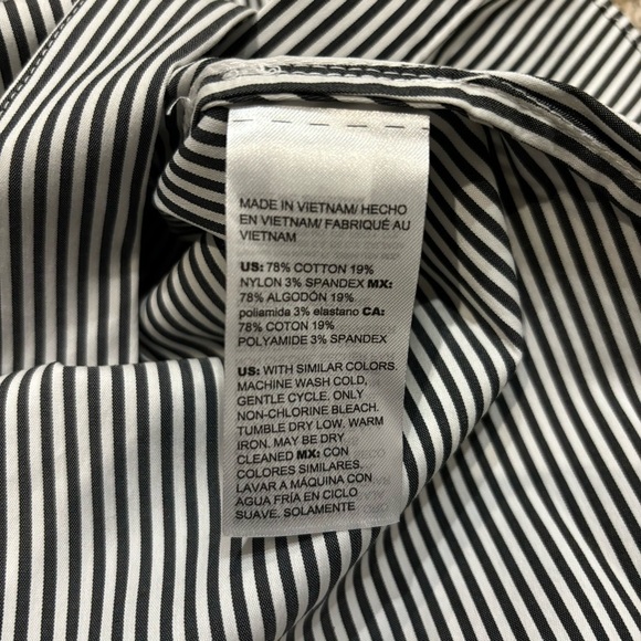 NWT Chicos 2 (large) drama poplin tunic striped button front shirt top - Picture 11 of 11